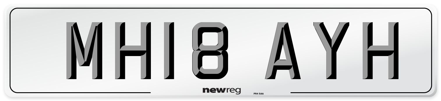 MH18 AYH Number Plate from New Reg